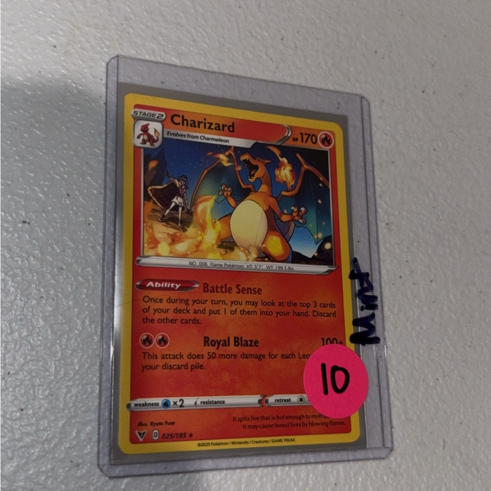 Pokemon Charizard Trading Card - Red and Yellow
